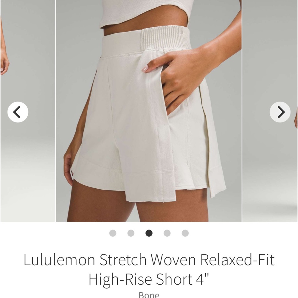 Lululemon Stretch Woven Relaxed-Fit High-Rise Short 4"
Bone - size XS